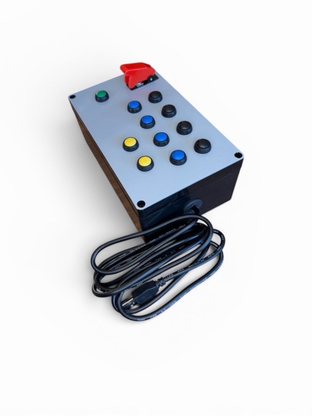 Custom Multi-Button Sim Racing Button Box -Handmade- Gray & Black - Picture 8 of 8